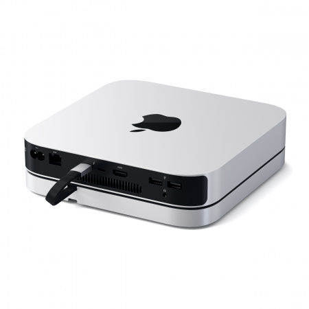 Mbajtëse dhe Hub Satechi USB-C për Mac Mini, e argjendtë
