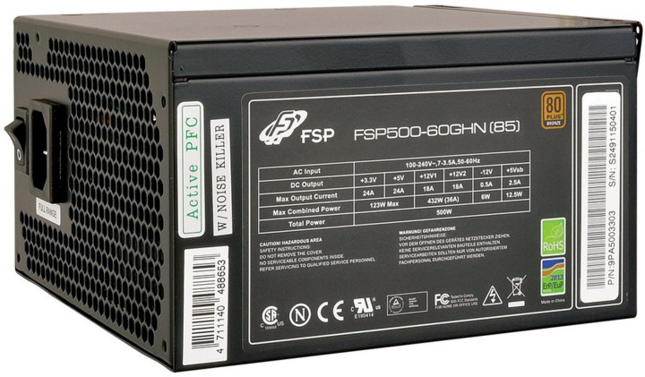 Furnizues energjie elektrike Fortron FSP500-60GHN, 500W 