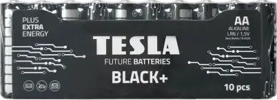 Bateri alkaline Tesla R6 AA BLACK+, 1.5V, paketim 10 copë