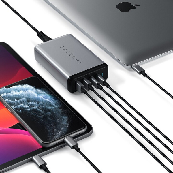 Karikues udhëtimi Satechi MultiPort USB-C, PD, QC 3.0, 108W, i hirtë