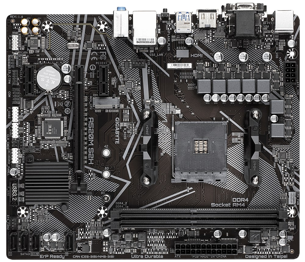 Pllakë amë Gigabyte A520M S2H motherboard Socket AM4 micro ATX