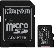 Kartelë e memories Kingston Micro SDXC Canvas Select Plus 100R 64GB 100MB / s UHS-I + përshtatës