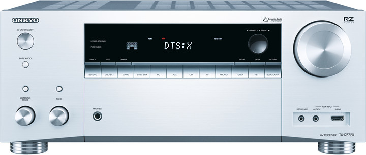 Marrës AV Onkyo TX-RZ720, 175W,  i argjendtë 