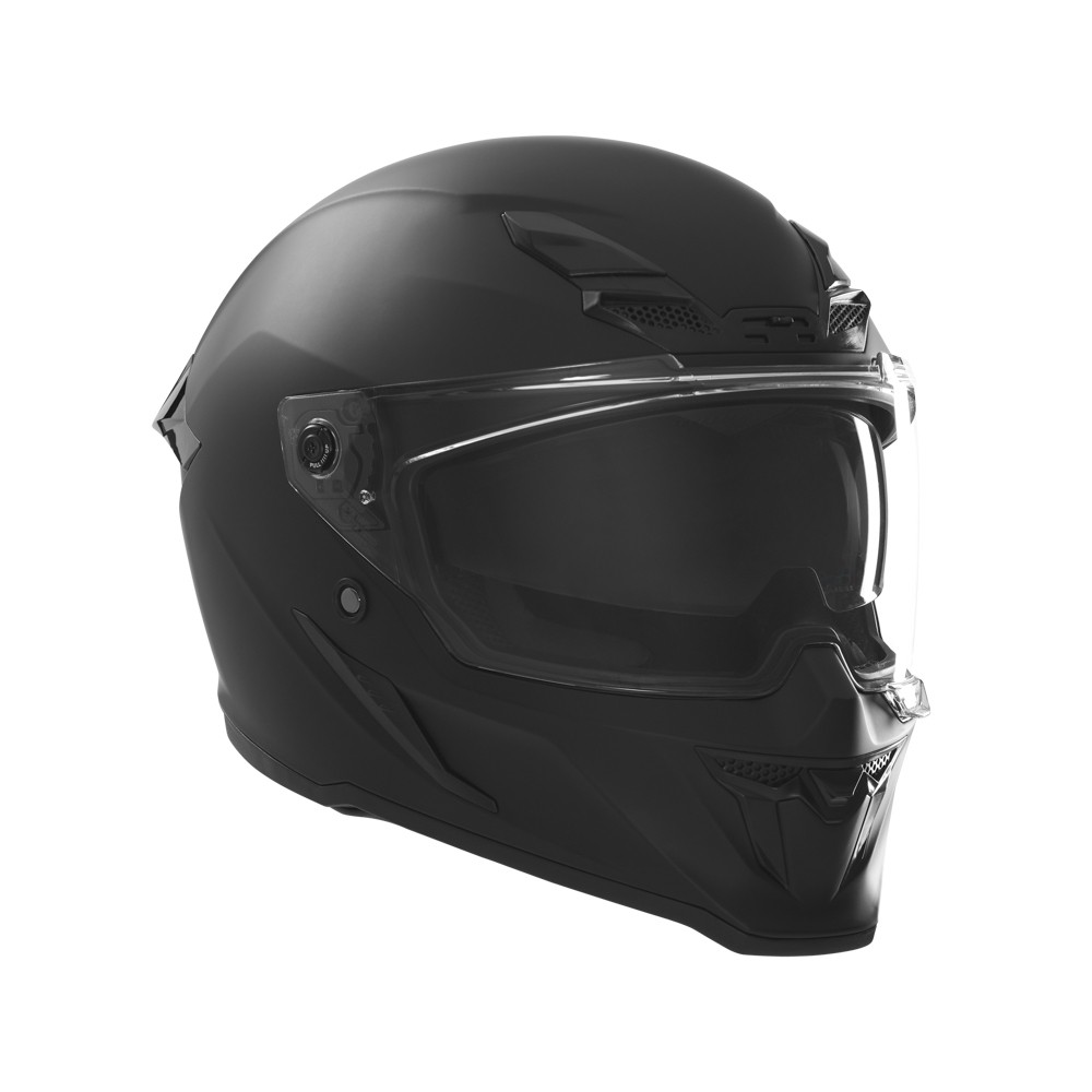 Helmetë motoçiklete full face Exklusiv Goliath, aerodinamike, e zezë