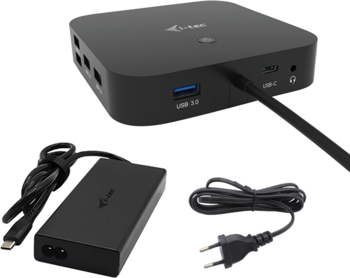 Stacion docking i-tec USB-C, 3x Display, LAN, PD 100W + karikues universal i-tec 12 W