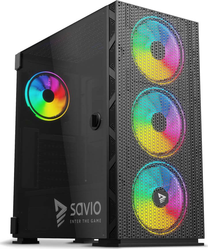 Kasë Savio Raptor X1 (SAVGC-RAPTORX1), e zezë