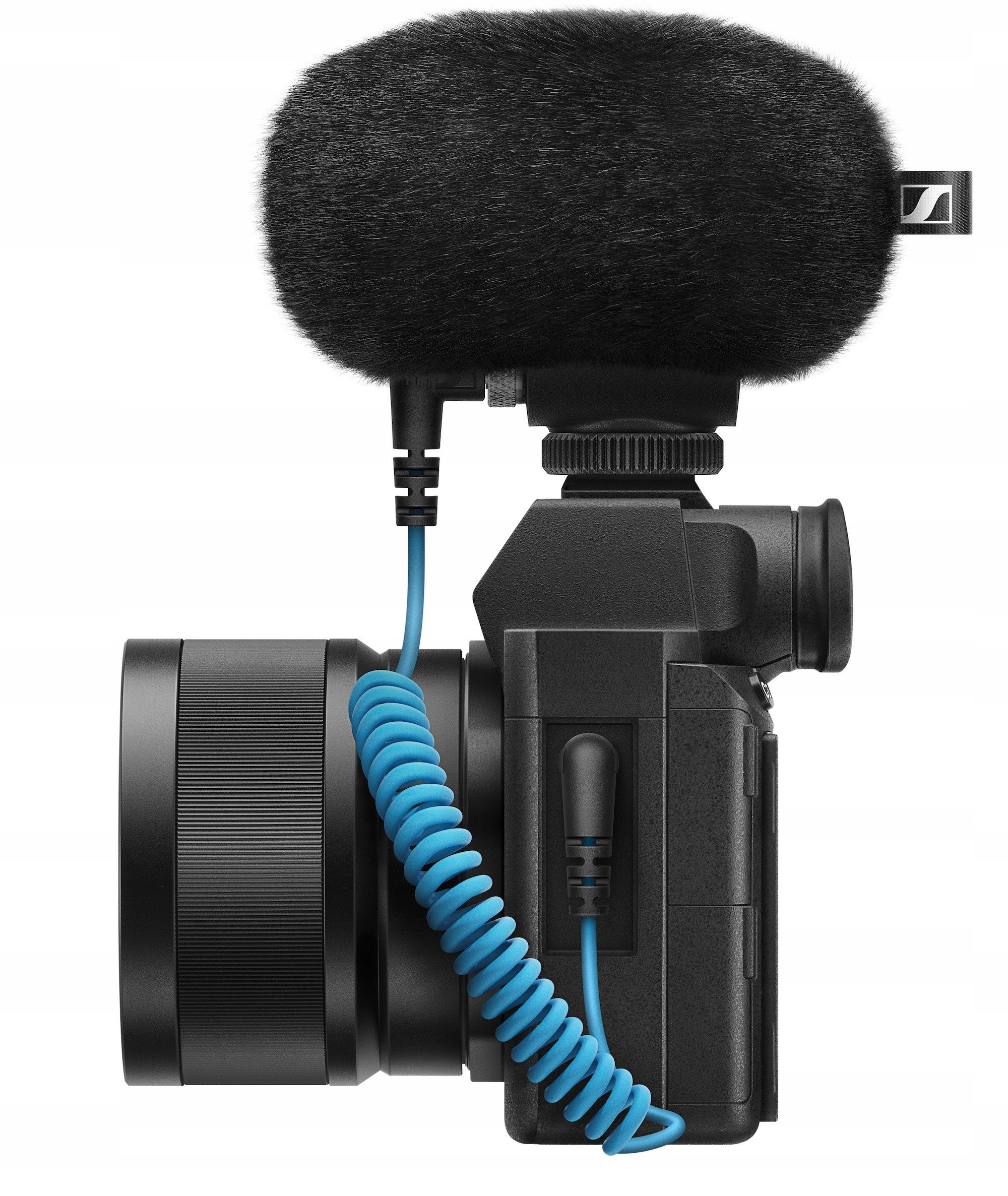 Mikrofon kompakt Sennheiser MKE 200, për kamera dhe smartphone, i zi