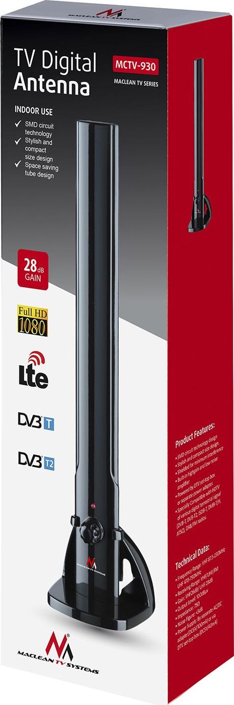 Antena e jashtme TV Maclean MCTV-930, DVB-T DVB-T2, LTE filter, 100 dBµV