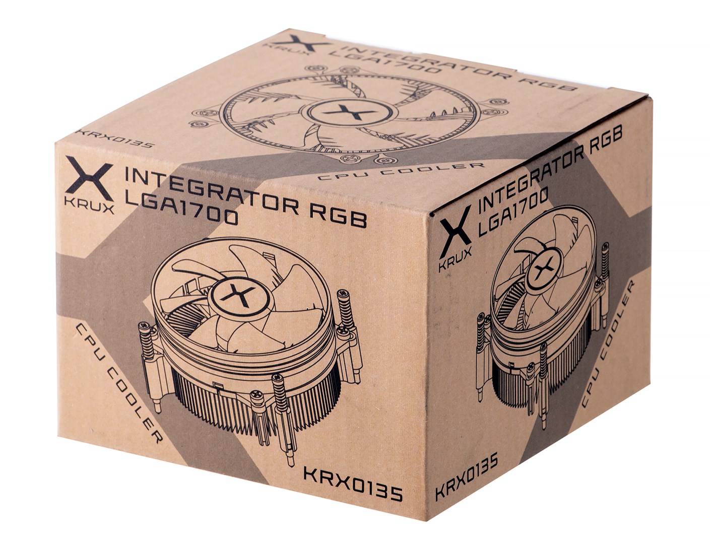 Ftohës CPU Krux Integrator RGB, LGA1700, 92mm, i argjendtë 