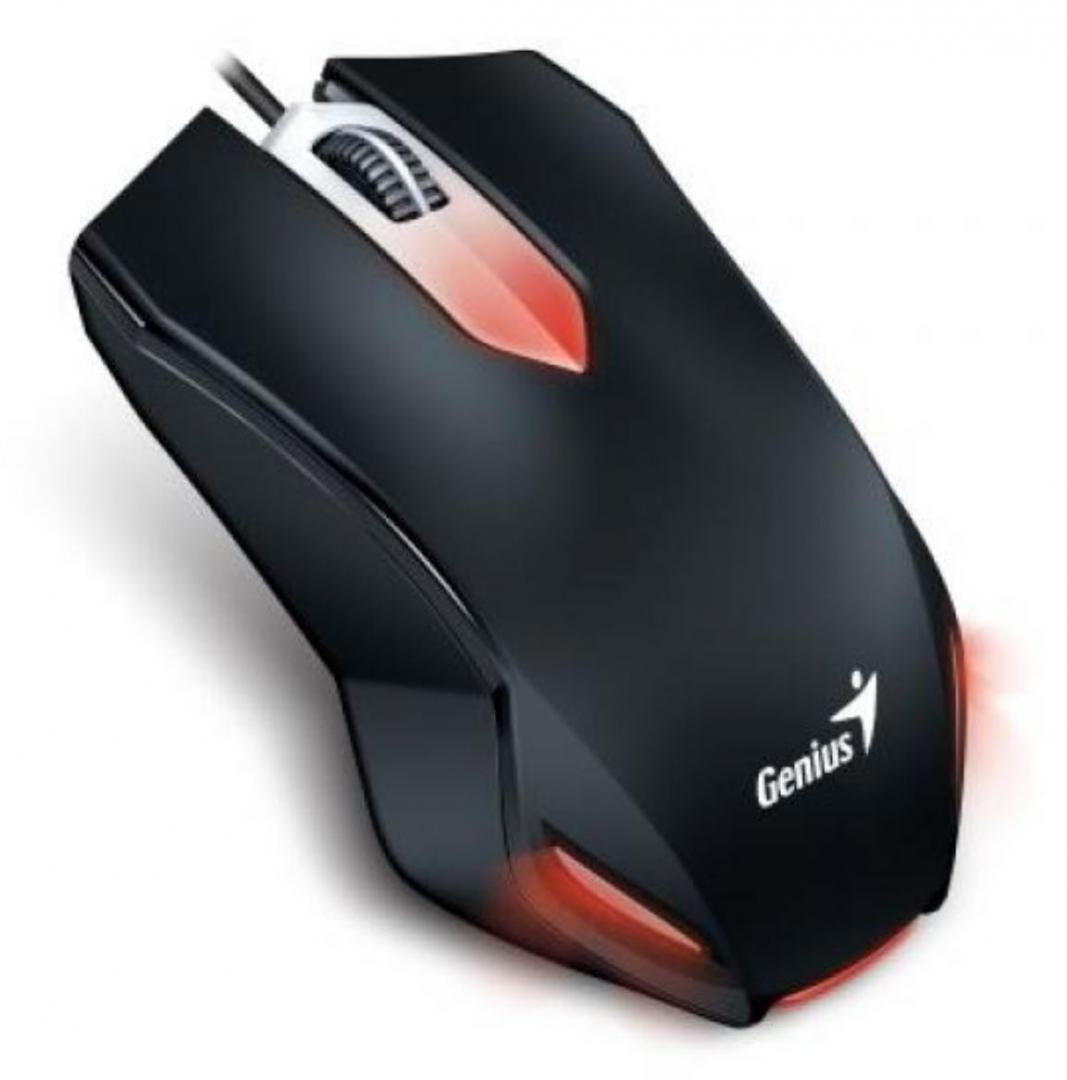 Maus gaming Genius X-G200, me kabllo, ndriçim LED i kuq, i zi