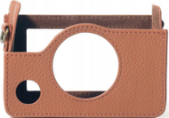 Këllëf aparati LoveInstant për Fujifilm Instax Mini Evo, lëkurë eko, me rrip, kafe