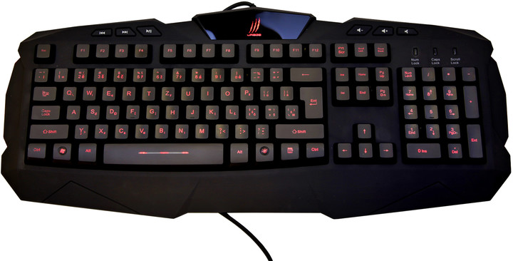 Tastierë Hama Uraga Illuminated Gaming, e zezë, CZ/ SK