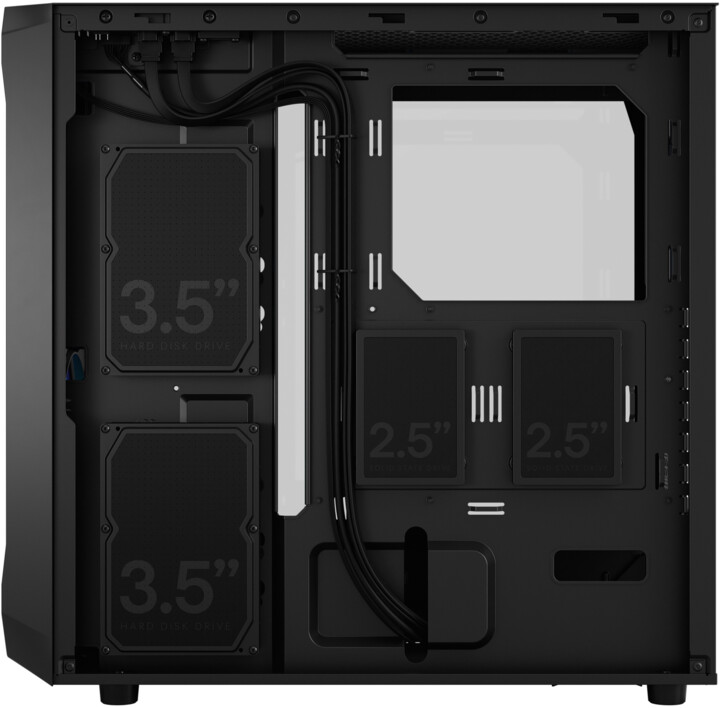 Kasë kompjuteri Fractal Design Focus 2 RGB Black TG Clear Tint