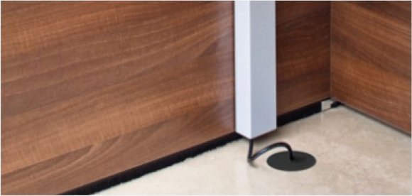 Kanal kabllor DeLOCK 20722, me ngjitje vetëngjitëse, për menaxhim kabllosh, gri