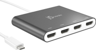 Stacion dokimi j5create JCA366-N, USB-C, deri 4 ekrane HDMI, i bardhë