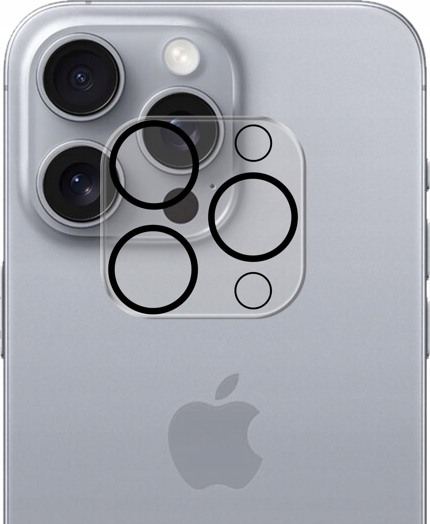 Mbrojtëse xhami për kamera Hybrid Glass për Apple iPhone 16 Pro 16 Pro Max, mbulim i plotë lente, xham i temperuar 9H, transparente