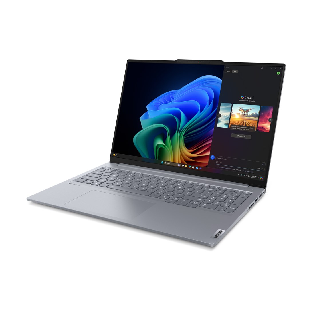Laptop Lenovo ThinkBook 16 Gen 7, 16", Qualcomm Snapdragon X Plus X1P-42-100, 32GB RAM, 1TB SSD, i hirtë