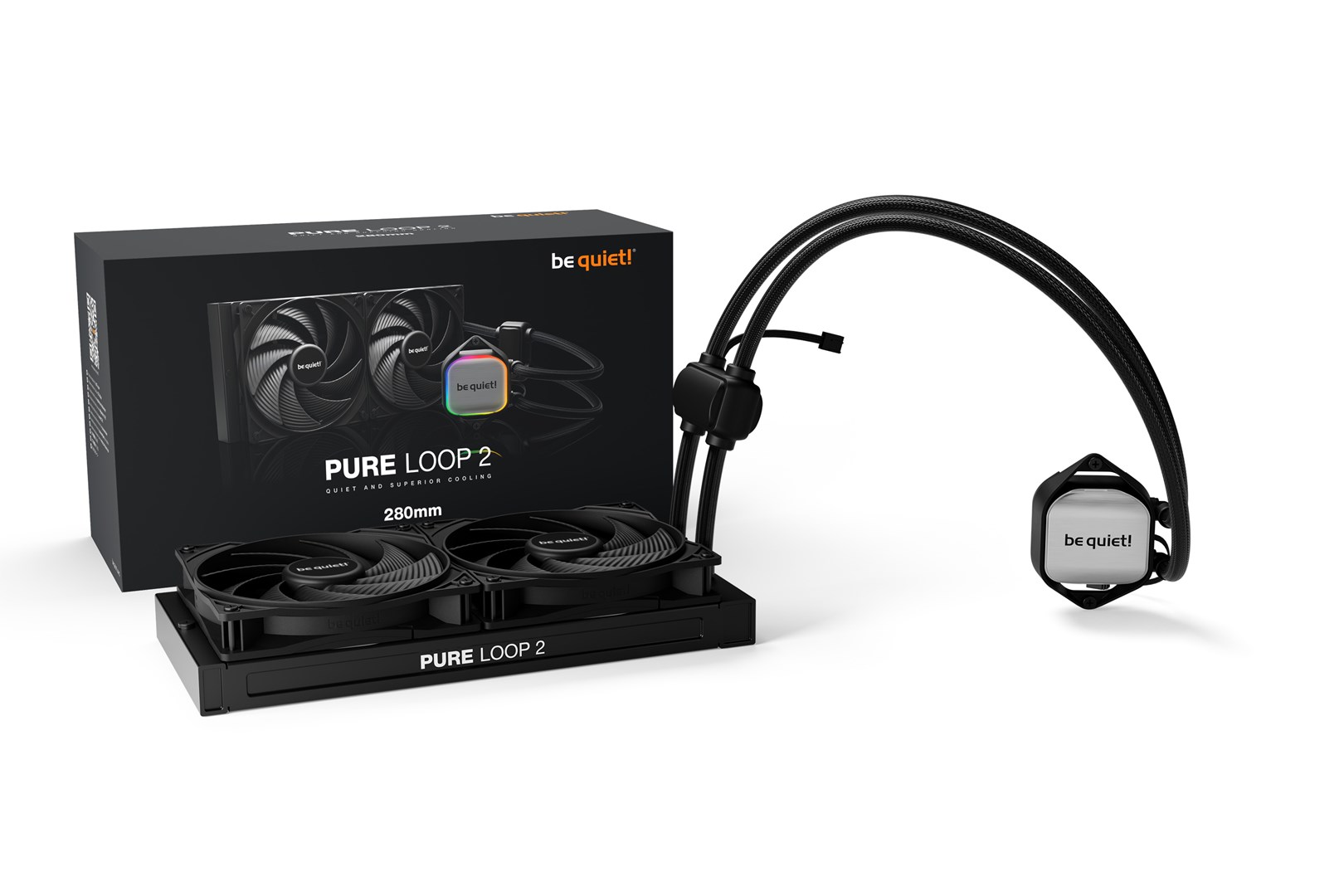 Ftohës me ujë Be quiet! Pure Loop 2, 14 cm, i zi