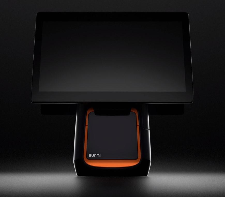 Sistem POS Sunmi T2s, ekran 15.6" me prekje, Android, i zi me portokalli