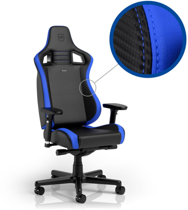 Столче за игра Noblechairs EPIC Compact, црна / сина