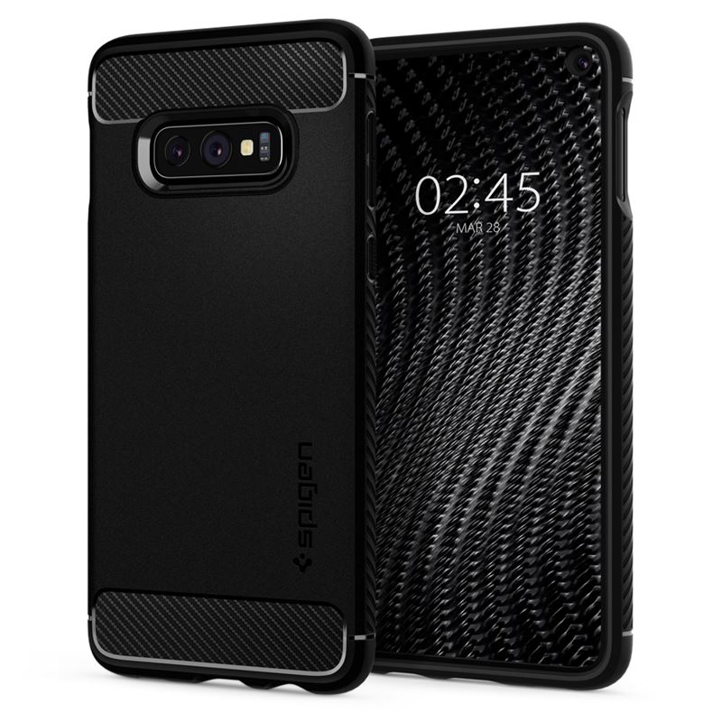 Mbështjellës për Samsung Galaxy S10e Spigen Rugged Armor, i zi