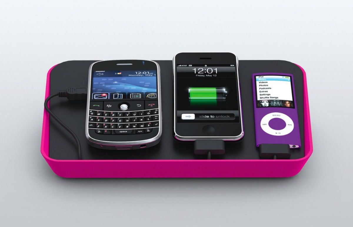 Stacion karikimi BlueLounge Refresh, 1A, multi USB, rozë