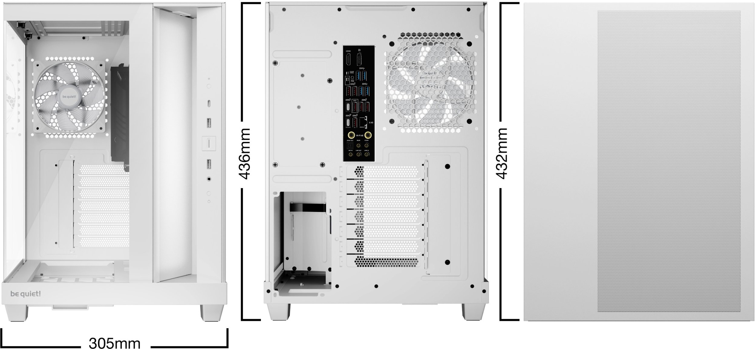 Kasa kompjuteri Be Quiet Light Base 500 LX, MIDI Tower, ATX, e bardhë