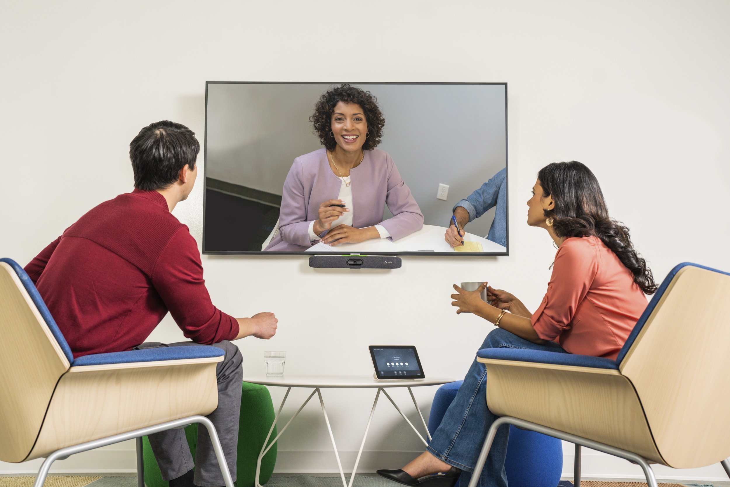 Video bar HP Poly Studio X30, all in one, Zoom Certified, gri