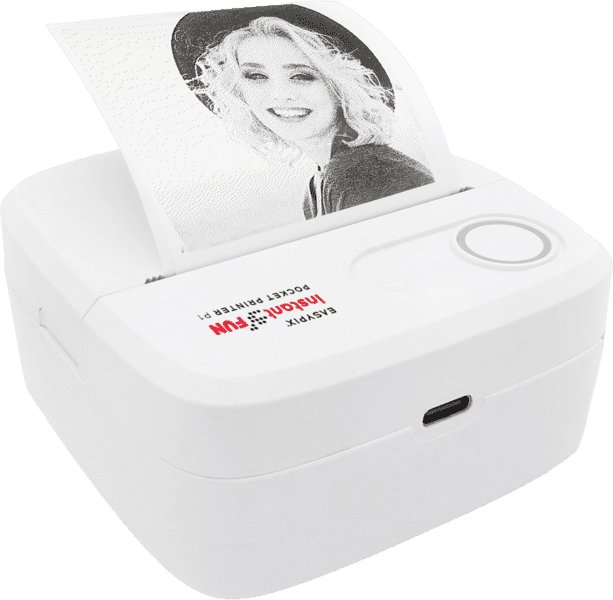 Printer xhepi termik Easypix InstantFUN P1, Bluetooth, bardh e zi