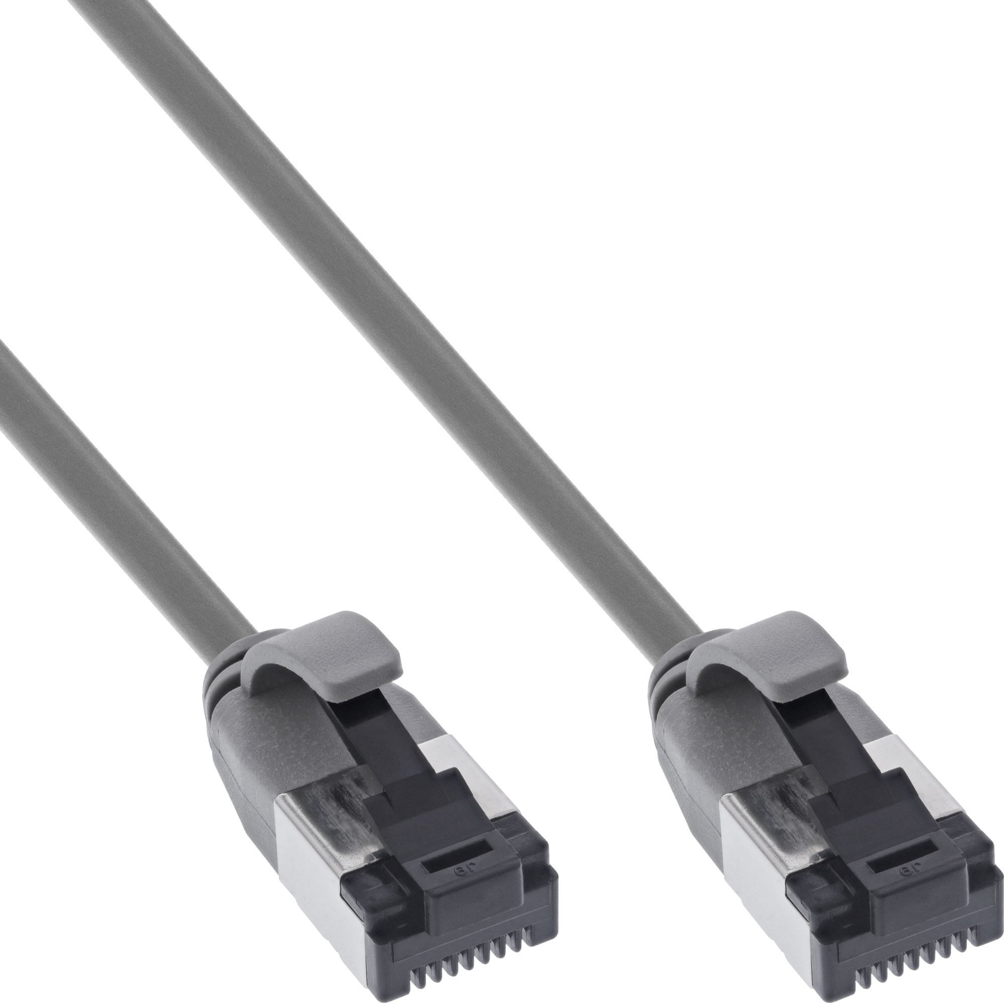 Кабел за мрежа InLine Patch Cable Slim, Cat 8.1, U/FTP, 7.5m, сиво