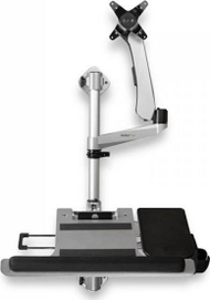 Stacion muri për punë StarTech, krah monitori 34", tavolinë tastiere ergonomike, i zi