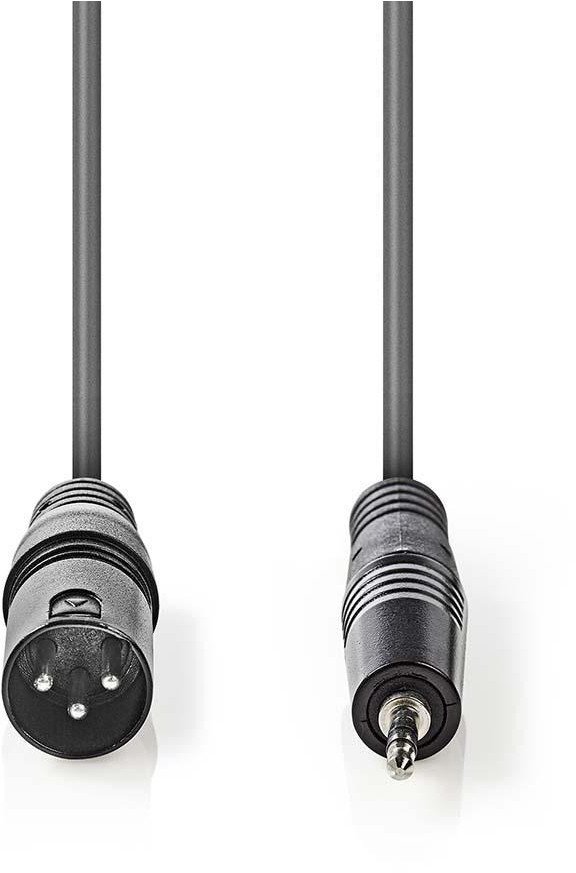 Аудио кабел Nedis OnStage XLR во 3.5 мм, 1.5 m, сив