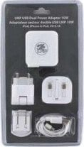 Karikues LMP LMP-10WLIGHT, 2x USB A 2.1A, 10W, i bardhë