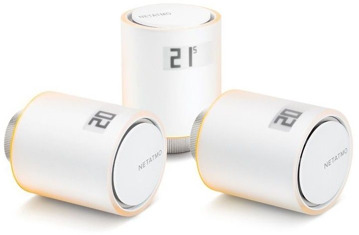Kokë të termostatit Netatmo 3 Single Valves, 3 copë 
