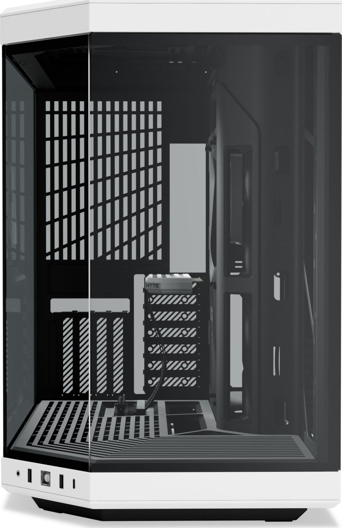 Kasë Hyte Y70, e zezë dhe e bardhë, Midi Tower