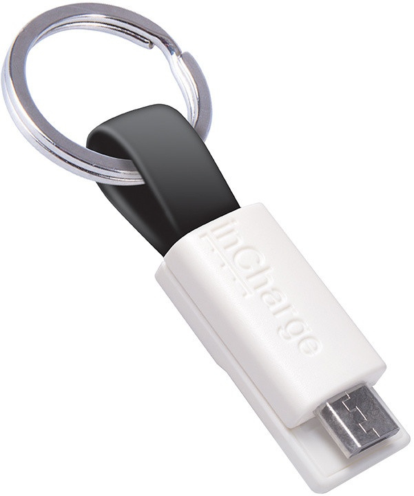 Kabllo Incharge MicroUSB, 8 cm, e zezë
