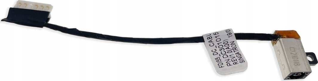 Kabllo Dell DC-IN, 11cm, e zezë