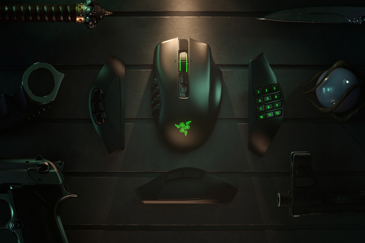 Maus Razer Naga Pro, Gaming, RF Wireless, i zi