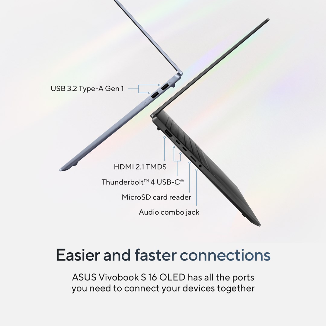 Laptop ASUS Vivobook S, 16", Intel 155H, 32 GB RAM, 1 TB SSD, i kaltër