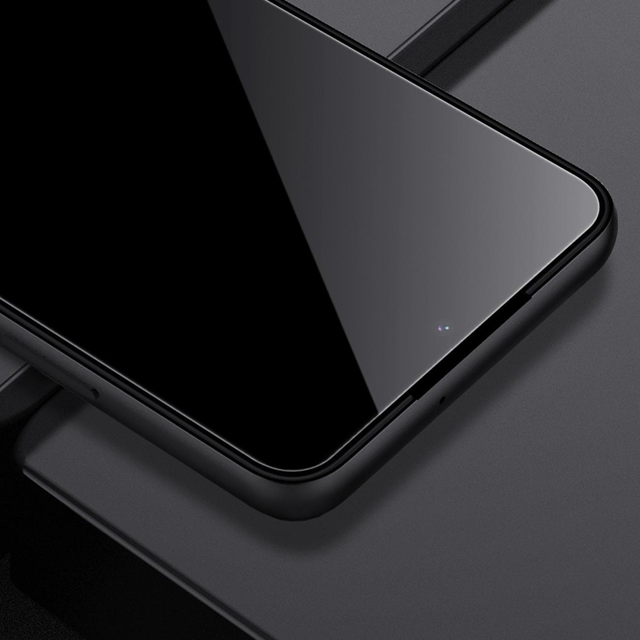 Xham mbrojtës Nillkin CP+ Pro 2.5D për Samsung S22, xhami i kalitur, kornizë e zezë