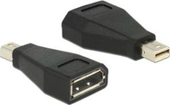 Delock Адаптер Mini DisplayPort 1.2 Машки кон DisplayPort Женски, Црн