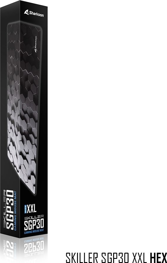 Mousepad Sharkoon Skiller SGP30 XXL Hex, sipërfaqe lojërash, i zi