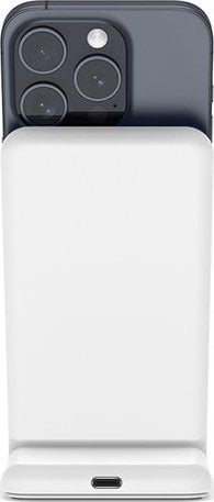 Karikues wireless 2 në 1 Crong Charger, MagSafe për iPhone dhe AirPods, i zi