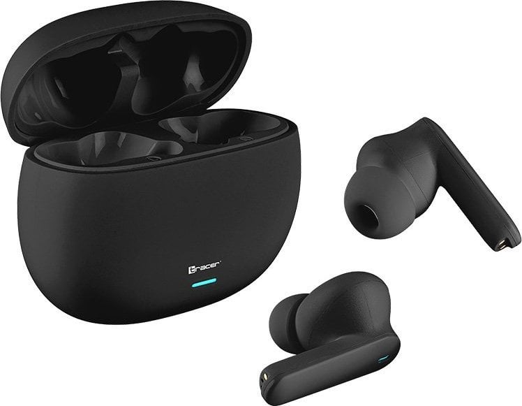 Безжични слушалки Tracer S1 ANC TWS, Bluetooth 5.3, со кутија за полнење, црни