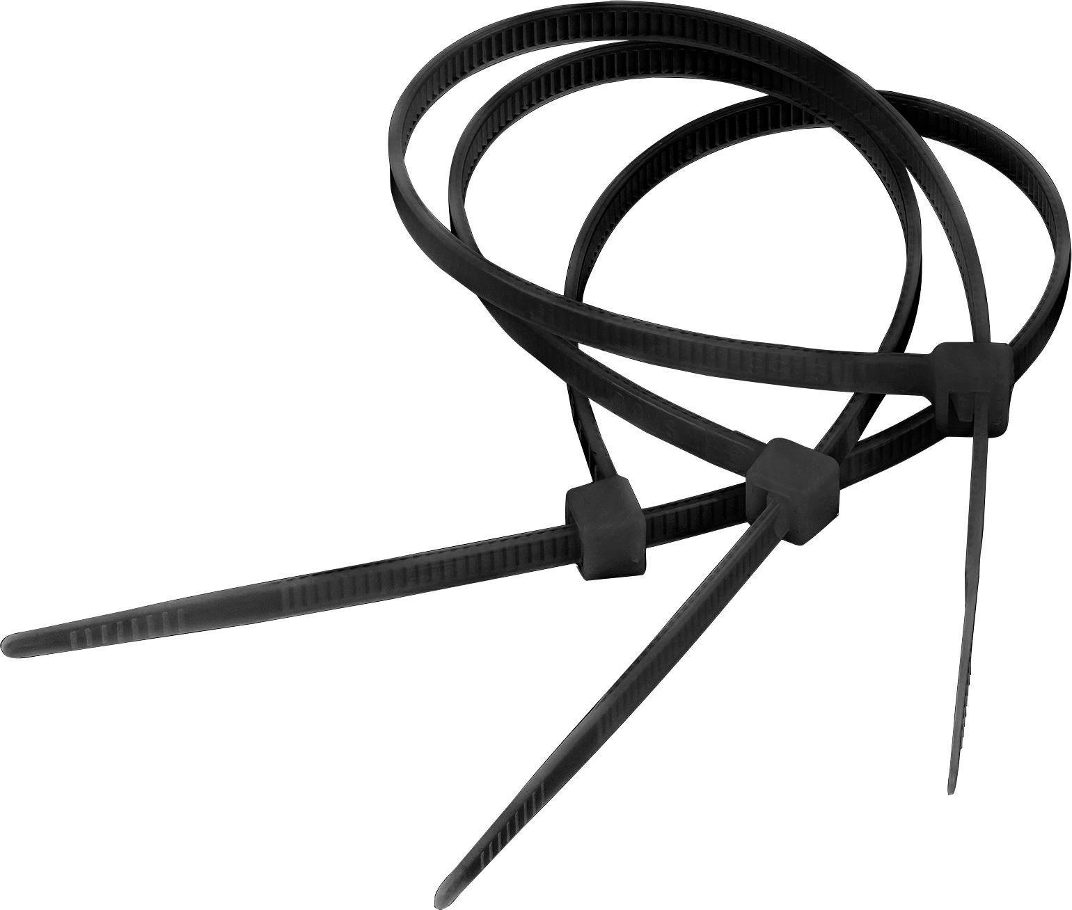 Lidhëse kabllosh Cabletech, 2.5mm 15cm, set 100 copë, të zeza