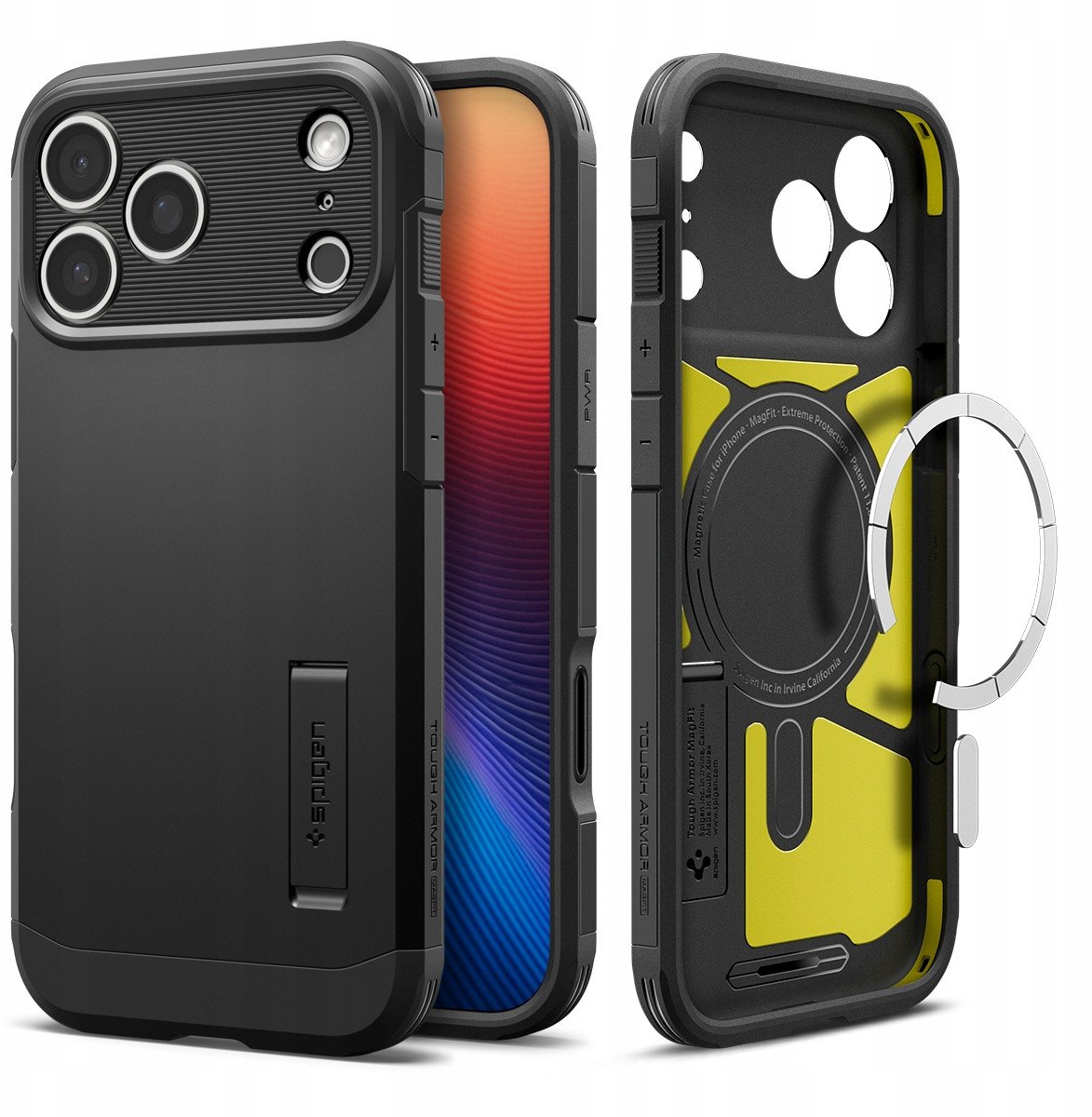 Mbulesë telefoni Spigen Tough Armor T MagSafe, për iPhone 17 Pro Max, e zezë