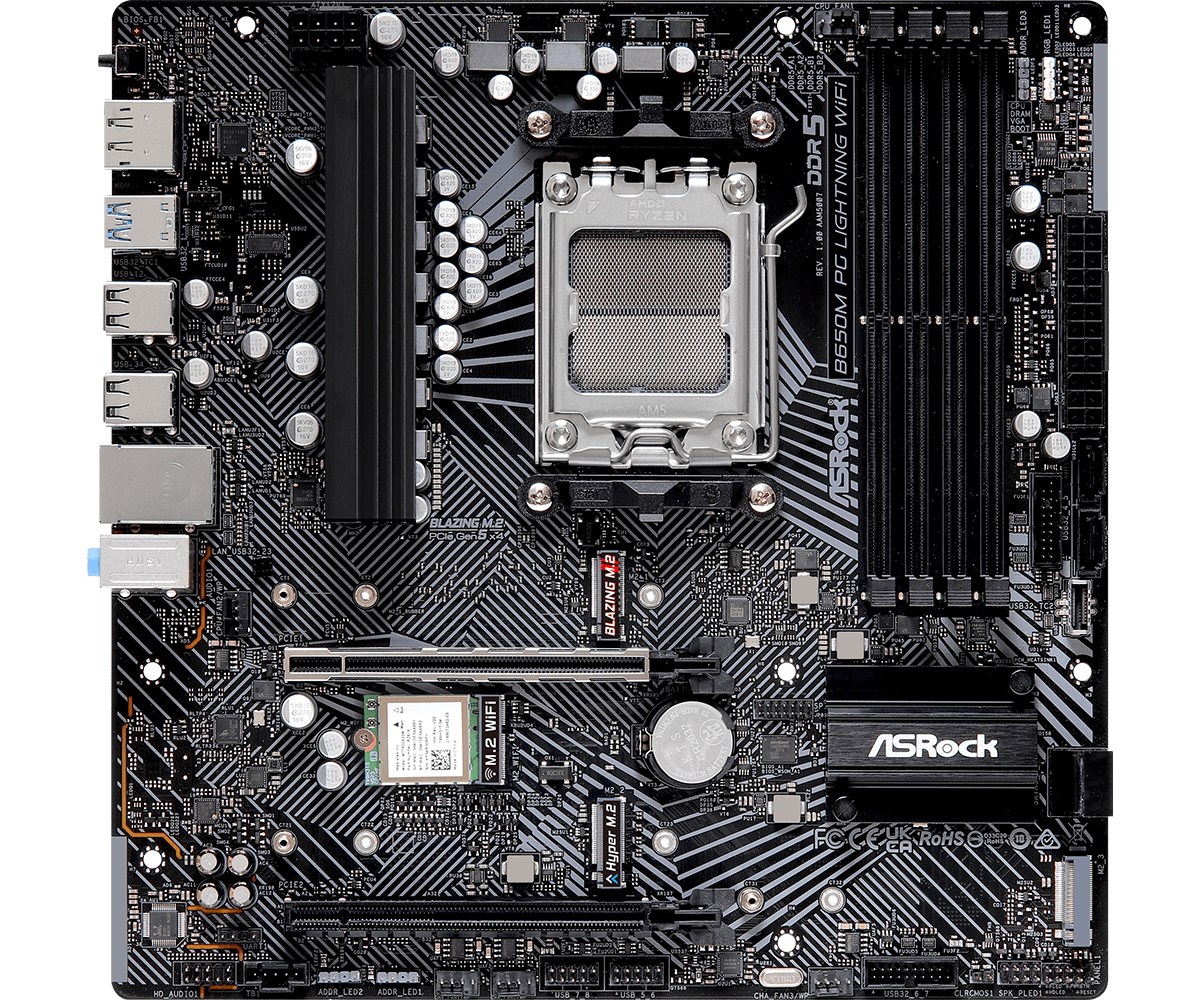 Pllakë amë Asrock B650M PG Lightning WiFi AMD B650M Socket AM5 micro ATX