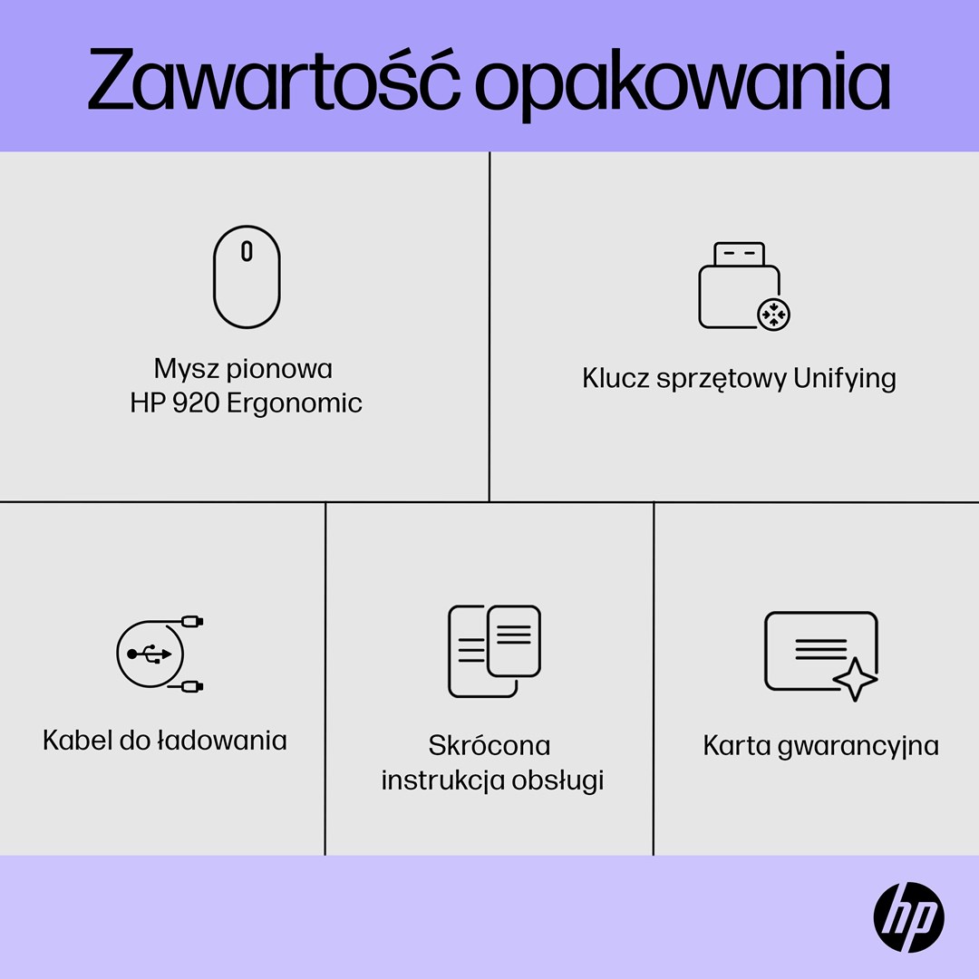 Maus HP 920, Bluetooth + USB Type-A, ergonomik, i zi