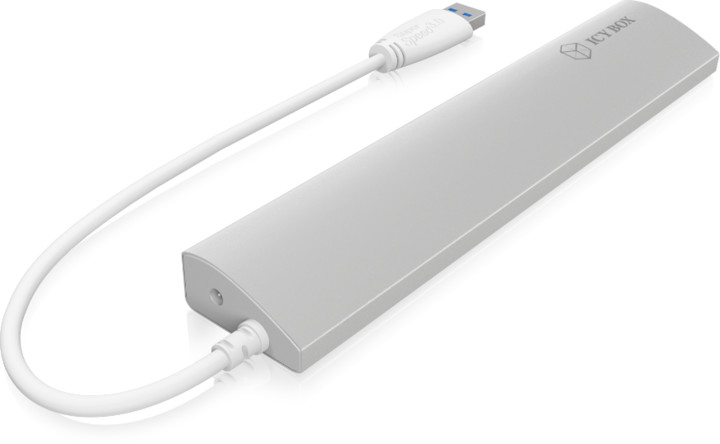 USB Hub Icy Box, 7x USB 3.0, e argjendtë