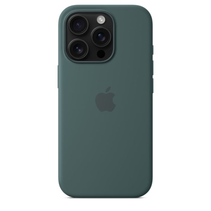 Apple iPhone 16 Pro Silicone Case with MagSafe, Lake Green (Seasonal)